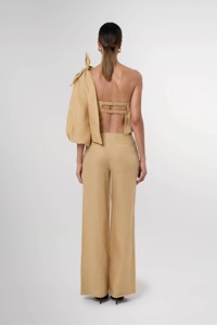 Naomi One Sleeve Backless Linen Top 