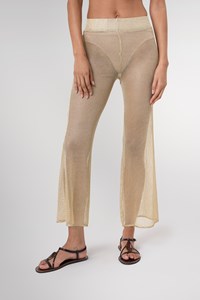 Giselle Gold Sheer Knit Pants