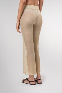 Giselle Gold Sheer Knit Pants
