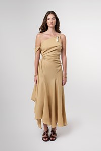 Mare Off Shoulder Gathered Waist Maxi Dress