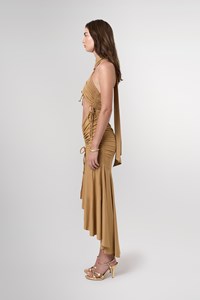 Artemis Ruched Cut Out Jersey Maxi Dress