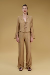 Como Slit Detail Straight Leg Pants