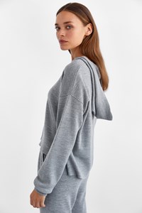 Light Grey Wool Hoodie