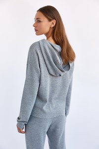 Light Grey Wool Hoodie