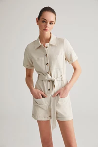 Linen Safari Romper