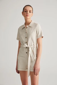 Linen Safari Romper