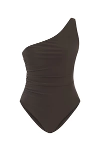 Mocha One Shoulder Swimsuit