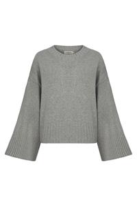 Pippa Grey Detachable Roll Neck Cashmere-Blend Sweater