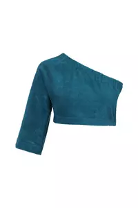 Sea Blue Terry One Sleeve Top