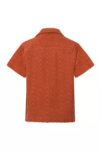 Terracotta Zig Zag Terry Shirt
