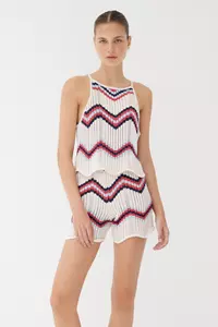 Twilight Cotton Crochet Halter Neck Top