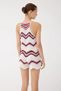 Twilight Cotton Crochet Halter Neck Top