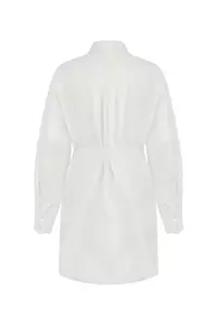 White Short Linen Kaftan