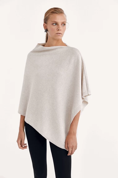 Barley Cashmere Poncho