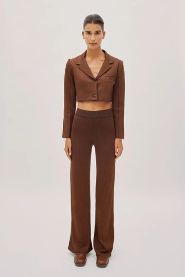 Gaia Chocolate Sparkle Flare Pants