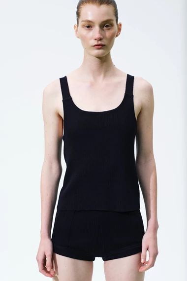 Kayla Navy Wool Tank Top