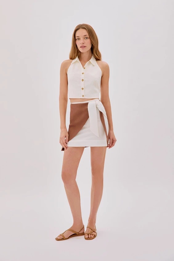 Capri Linen Look Print 140cm