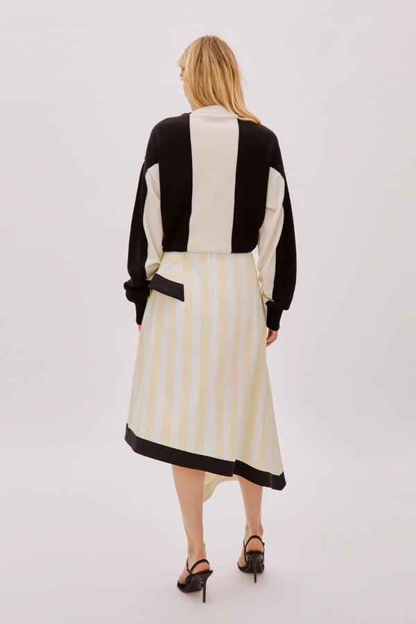 Coco Black and White Cashmere-Blend Sweater