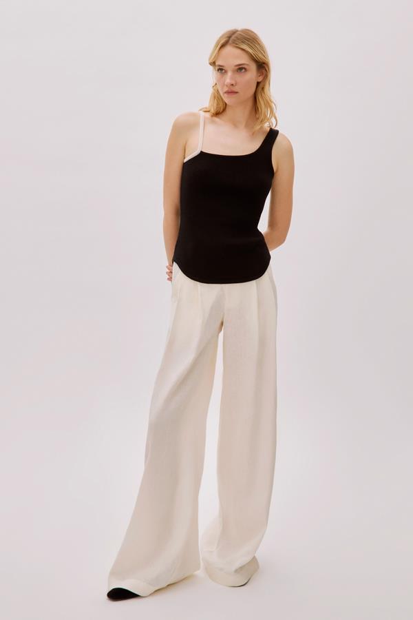 Galia Ecru Linen Pants