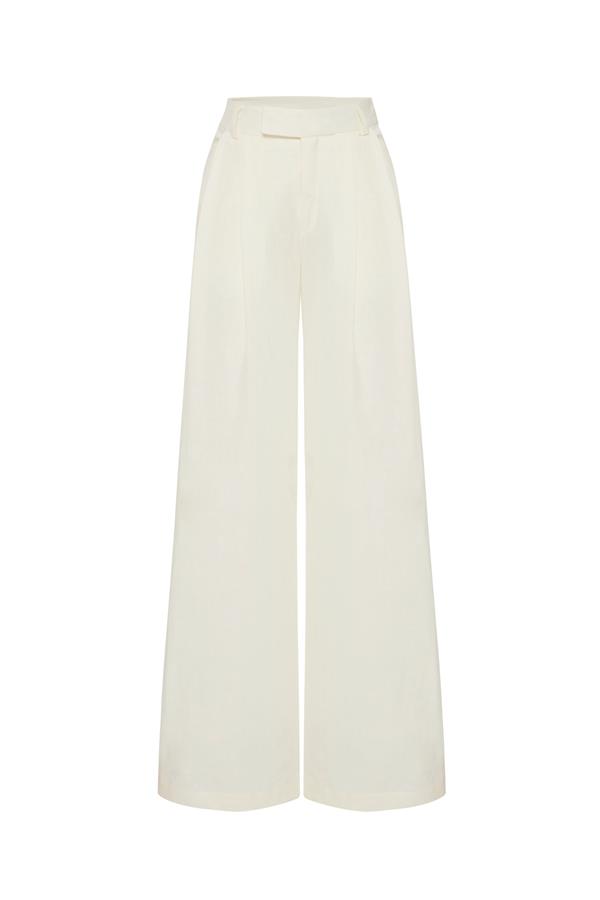 Galia Ecru Linen Pants