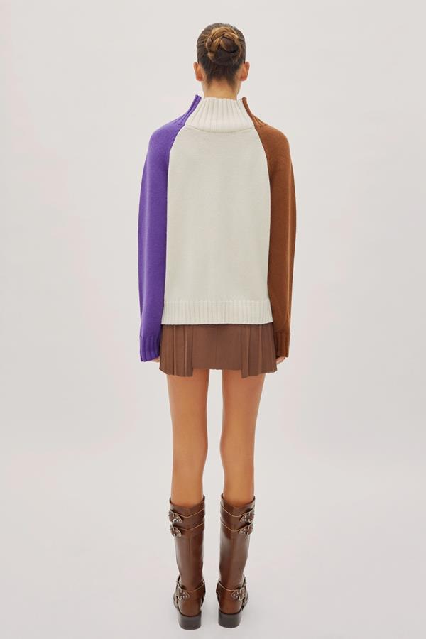 Jasmine Colour Block Cashmere Sweater