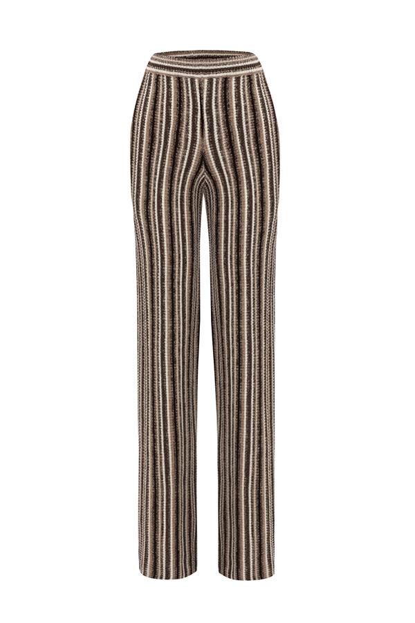 Juniper Striped Wool Wide Leg Pants