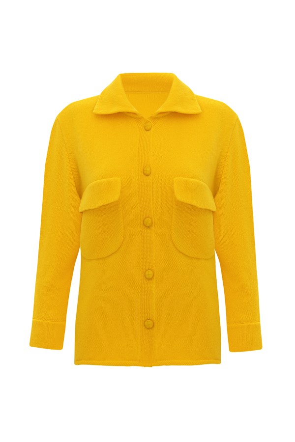 Leon Honey Yellow Cashmere Jacket 