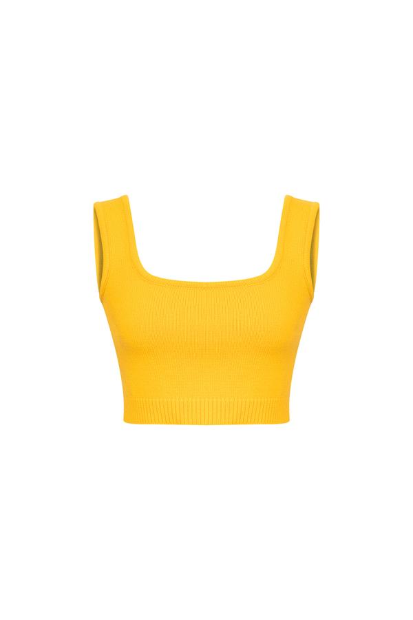 Willow Honey Yellow Cashmere Crop Top