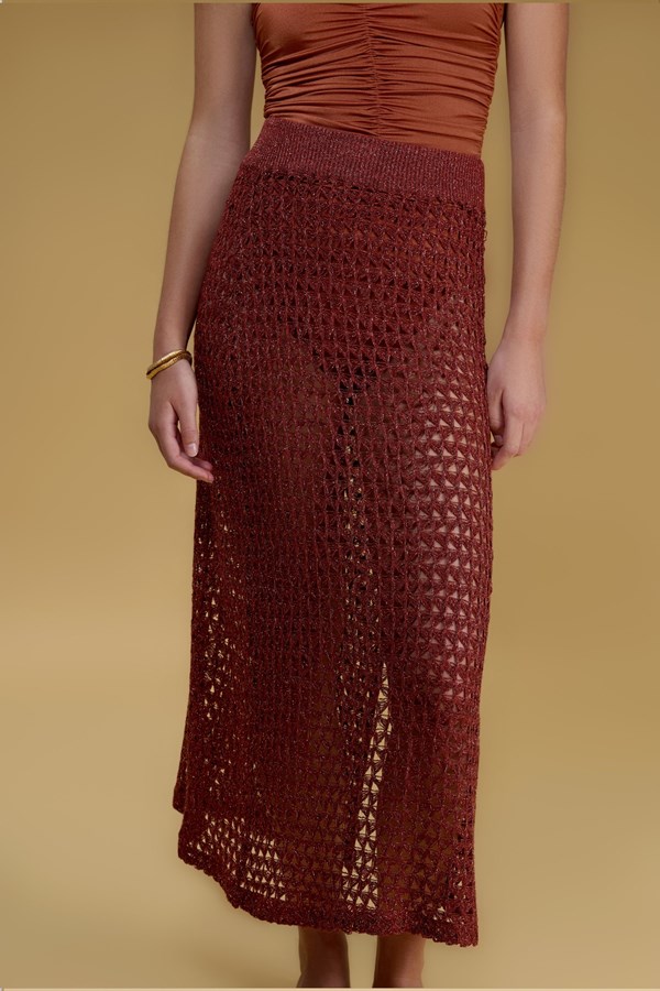 Maya Knitted Mesh Skirt 