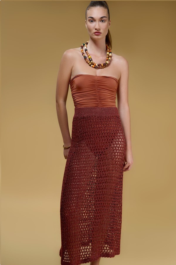 Maya Knitted Mesh Skirt 