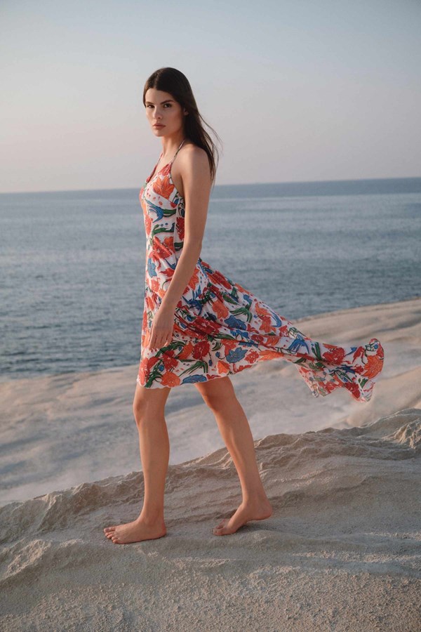 Florence Floral Asymmetric Maxi Dress