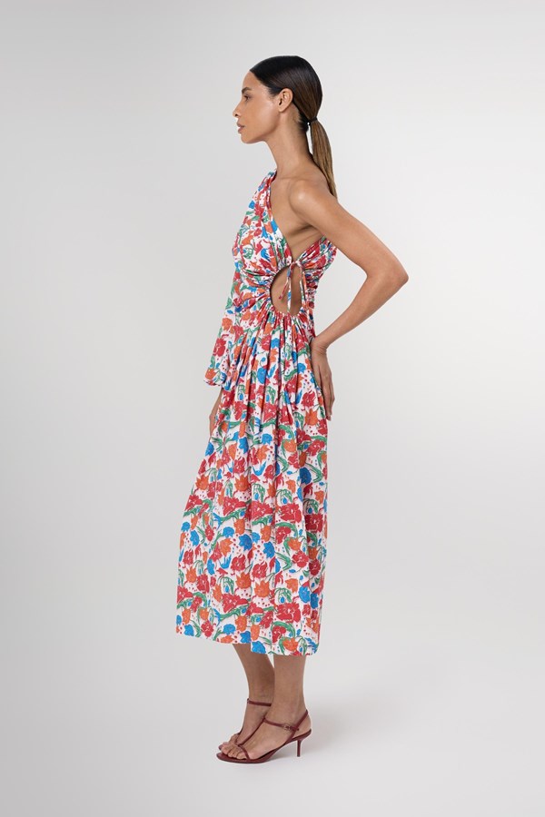 Kaia Floral One Sleeve Maxi Dress