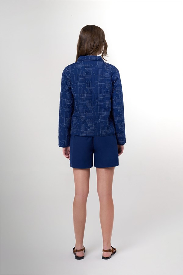 Serena Geometric Tie Front Jacket