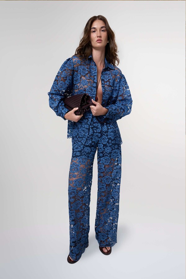 Anna Washed Indigo Lace Pants