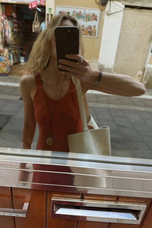 Ember Terracotta Linen Backless Maxi Dress