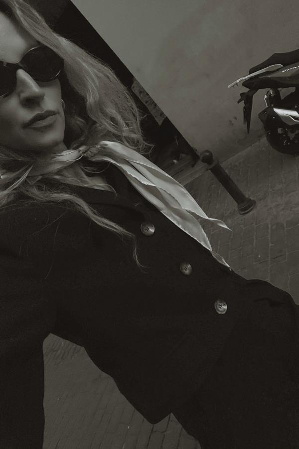 Tara Black Wool Crop Jacket