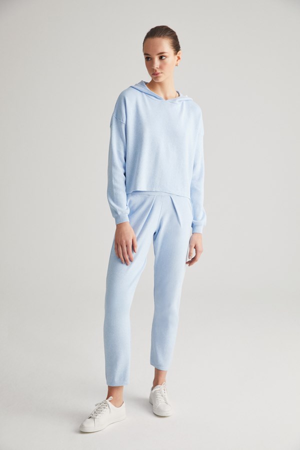 Baby Blue Cotton Hoodie