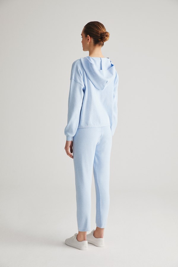 Baby Blue Cotton Hoodie