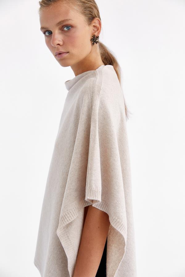 Barley Cashmere Poncho