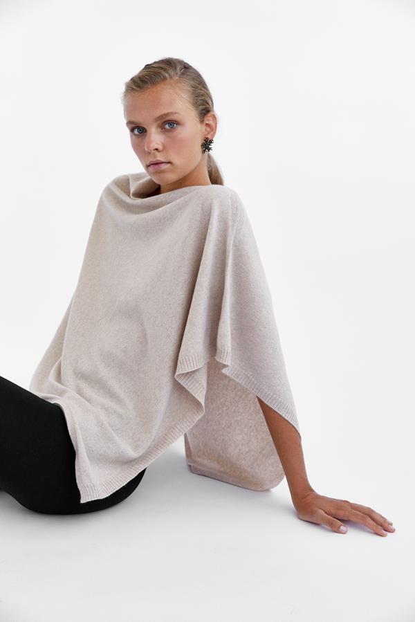 Barley Cashmere Poncho