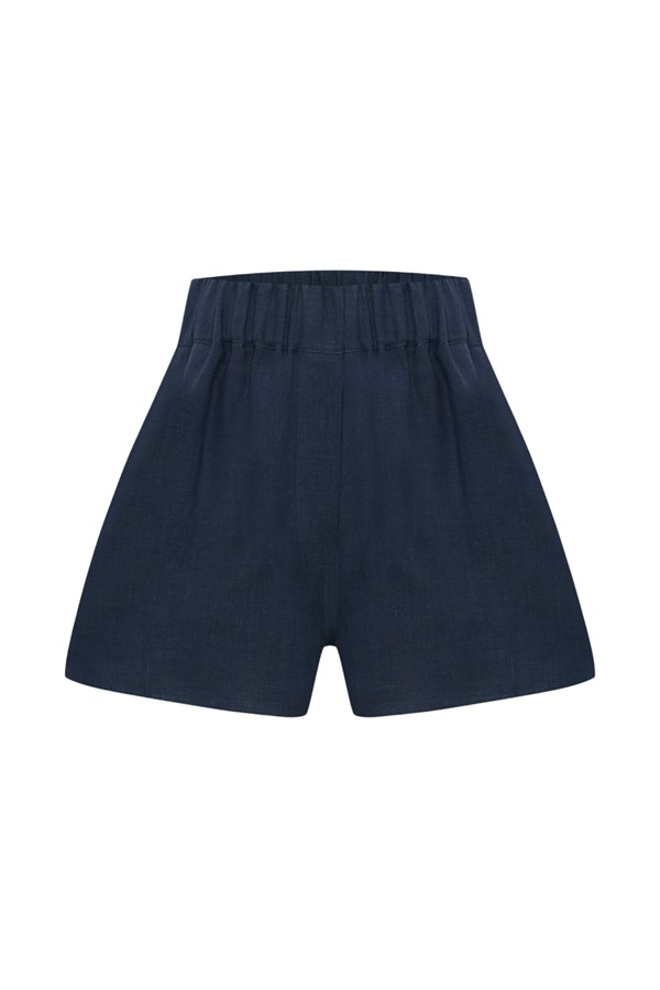Gracey Indigo Linen Shorts
