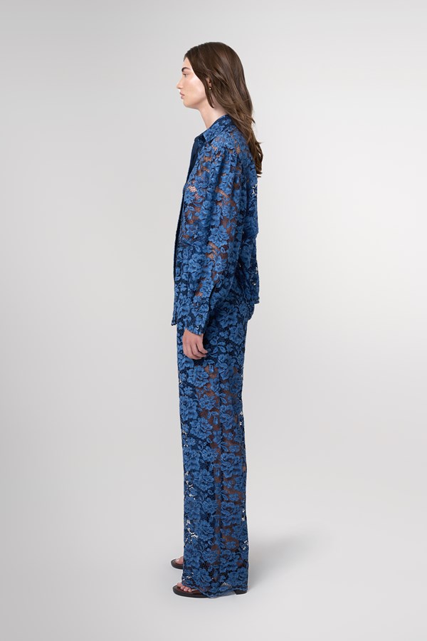 Anna Washed Indigo Lace Pants