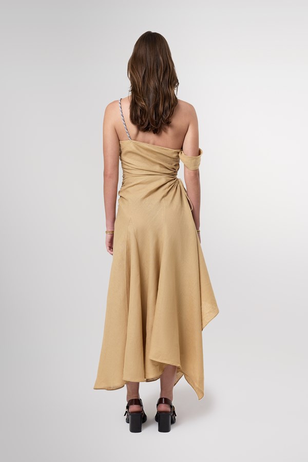 Mare Off Shoulder Gathered Waist Maxi Dress