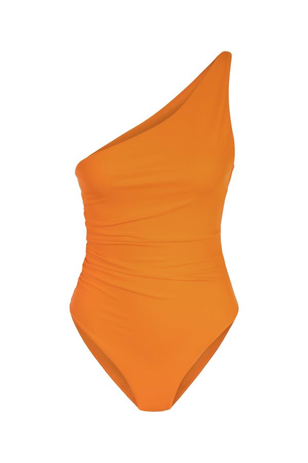 Sunset Orange One Shoulder Swimsuit