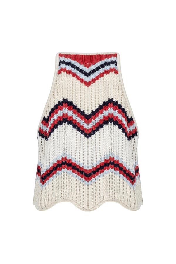 Twilight Cotton Crochet Halter Neck Top