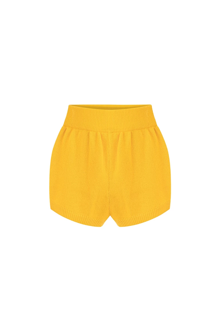 Willow Honey Yellow Cashmere Shorts