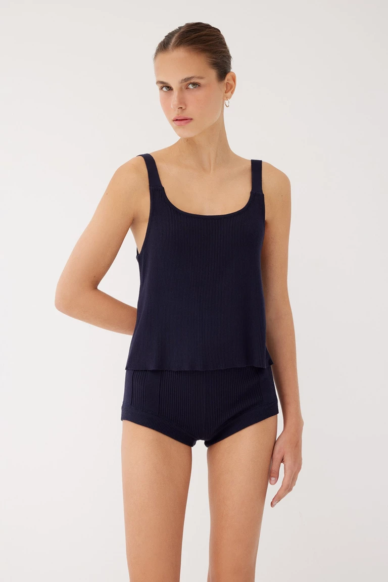 Navy Mini Shorts