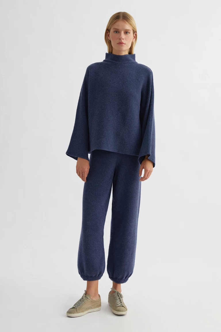 Indigo Blue Cashmere Balloon Pants
