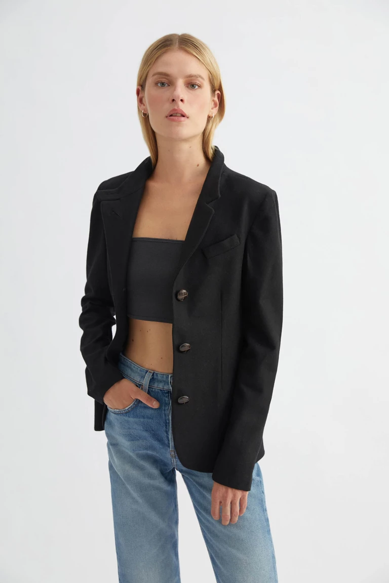 Black Wool Blazer