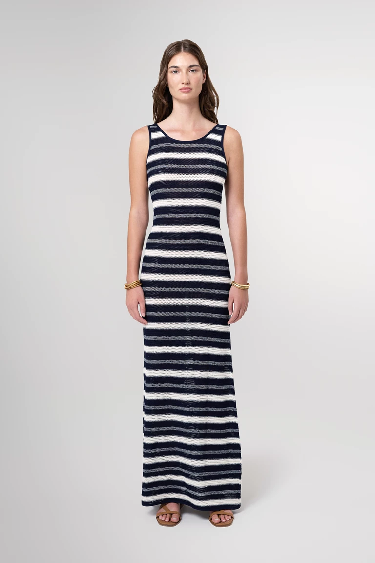 Freya Knitted Striped Maxi Dress